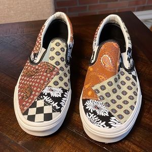 Vans patchwork slip-ons
